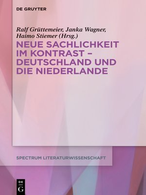 cover image of Neue Sachlichkeit im Kontrast – Deutschland und die Niederlande